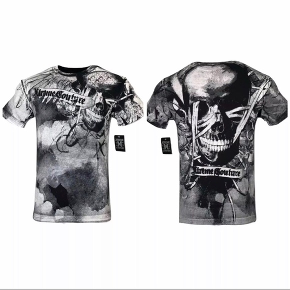 XTREME COUTURE by AFFLICTION Men T-Shirt CROSSED D - Picture 3 of 8